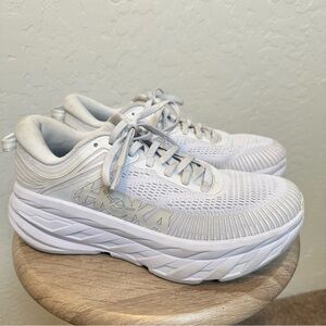 Hoka Bondi 7 Women's White Sneakers